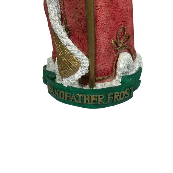 Santa's Magical Toyshop Grandfather Frost Russian Santa Matryoshka Gold Staff - Picture 5 of 14